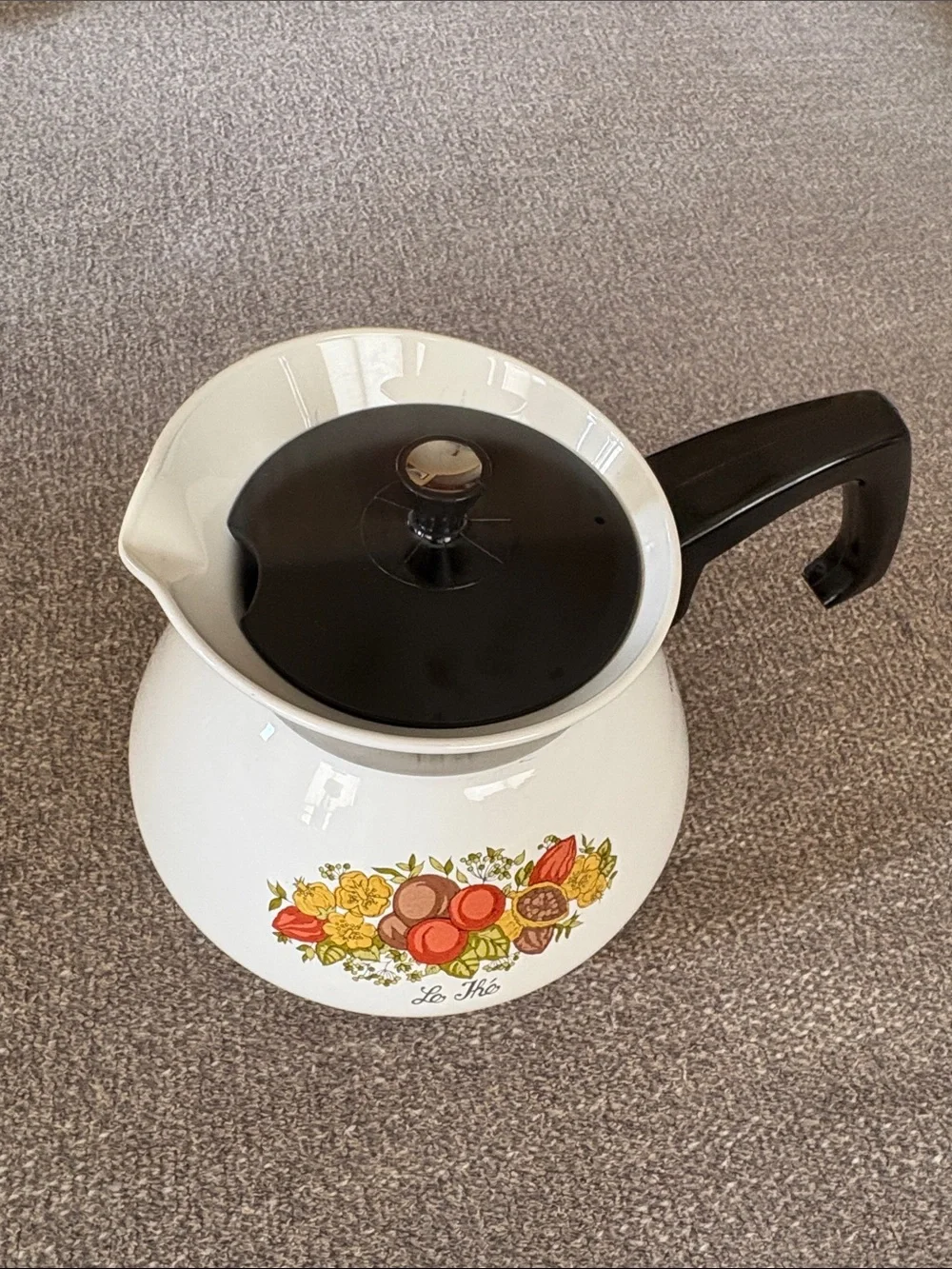 Corning Ware Le The Spice of Life Stovetop Coffee Teapot Vintage 70’s